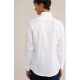 WE Fashion - Heren Overhemd - Wit - Katoen - Slim Fit
