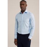 WE Fashion - Slim Fit Overhemd - Lichtblauw