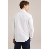 Fundamentals - Heren Premium Jacquard Gebreid Overhemd - Slim Fit - Wit - Katoen