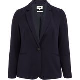 WE Fashion Curve - Blazer - Marine - Getailleerd - Stretchkatoen