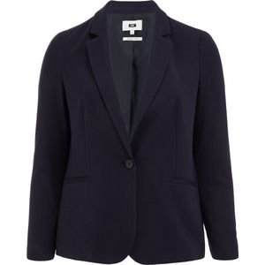 WE Fashion Curve - Blazer - Marine - Getailleerd - Stretchkatoen