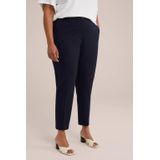 WE Fashion Dames slim fit pantalon met stretch - Curve