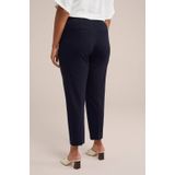 WE Fashion Dames slim fit pantalon met stretch - Curve