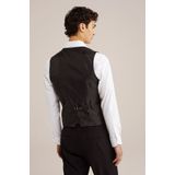Fundamentals - Heren Slim Fit Gilet - Zwart - Katoen