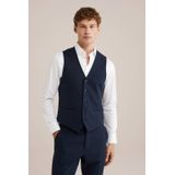 WE - Fundamentals - Gilet - Donkerblauw - Polyester - V-hals