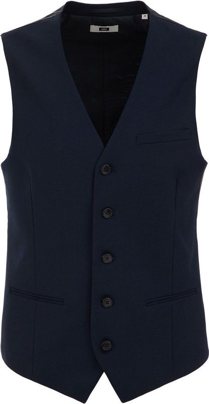 WE - Fundamentals - Gilet - Donkerblauw - Polyester - V-hals