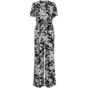 WE Fashion Jumpsuit  zwart / wit