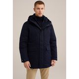 WE Fashion - Gewatteerde Winterjas - Donkerblauw - Heren