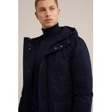 WE Fashion - Gewatteerde Winterjas - Donkerblauw - Heren