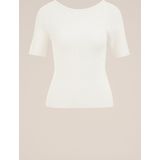 Haltertop - Effen - Knitwear - Halve Mouw - Normale Pasvorm