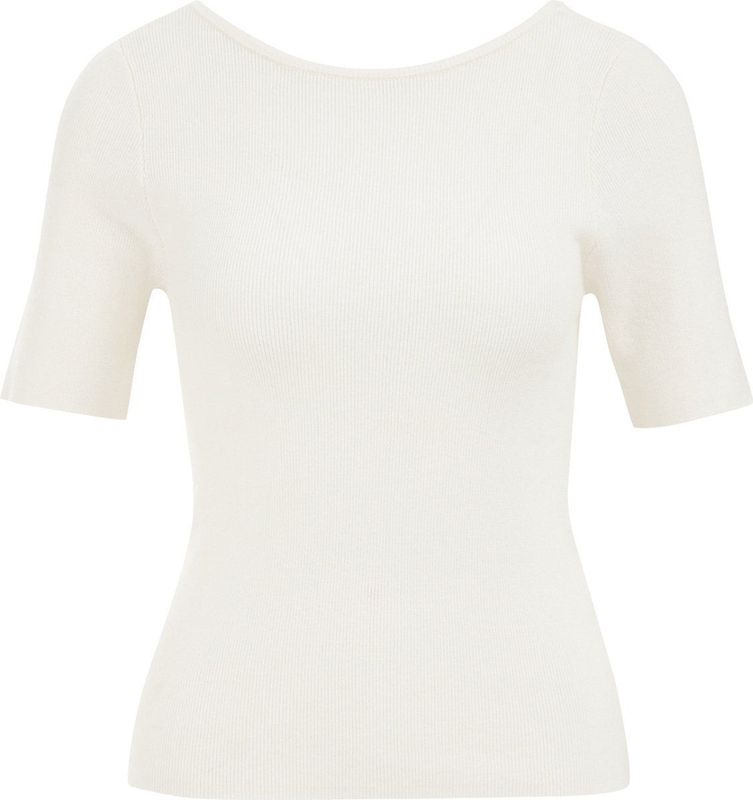 Haltertop - Effen - Knitwear - Halve Mouw - Normale Pasvorm