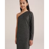 Jerseyjurken - Glinsterend - Viscosemix - One-Schouder-Detail