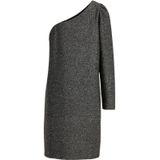 Jerseyjurken - Glinsterend - Viscosemix - One-Schouder-Detail