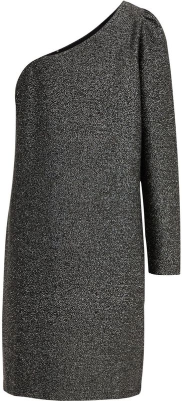 Jerseyjurken - Glinsterend - Viscosemix - One-Schouder-Detail