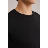 WE Fashion - Ondershirt - Zwart - Regular Fit - Katoenmix