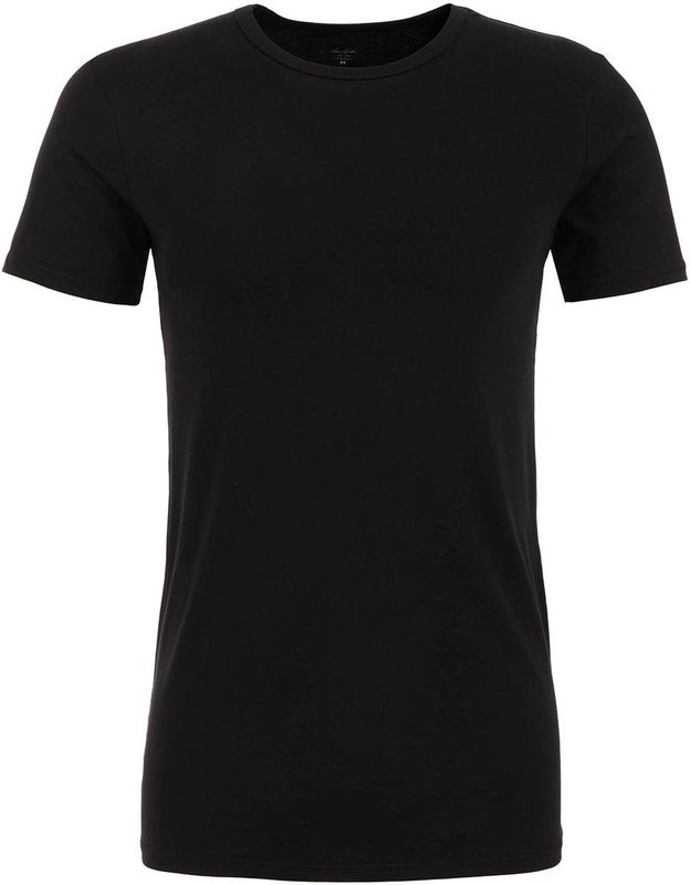WE Fashion - Ondershirt - Zwart - Regular Fit - Katoenmix