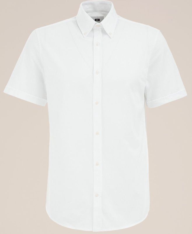 Overhemd - Katoenmix - Korte Mouwen - Slim Fit - Comfortabel