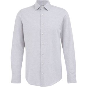 WE Fashion Heren premium slim fit overhemd van jacquard gebreide jersey