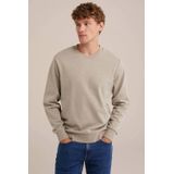 WE Fashion - Regular Fit - Sweater - Beige - Katoen