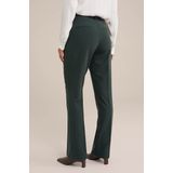WE Fashion - Harembroek - Donkergroen - Gerecycled Materiaal - Bootcut - Mid Waist