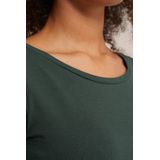 WE Fashion - Shirt - Donkergroen - Lange Mouw - Getailleerd Model