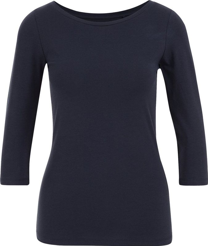 WE Fashion Dames T-shirt met driekwart mouwen