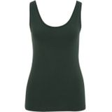 Haltertop - Effen - Katoen - Mouwloos - Slanke Pasvorm