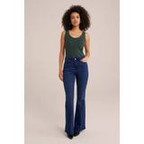 Haltertop - Effen - Katoen - Mouwloos - Slanke Pasvorm