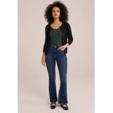 WE Fashion - Spaghetti Top - Donkergroen - Slanke Pasvorm - Mouwloos