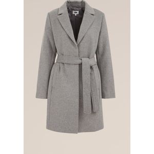 Tussenmantel - Klassieke Mantel - Mélange - Licht Gevoerd - Knoopsluiting