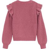 WE Fashion Meisjes gebreide trui met ruches