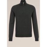 Fundamentals - Slim Fit Trui met Rits - Grijsgroen - Katoen