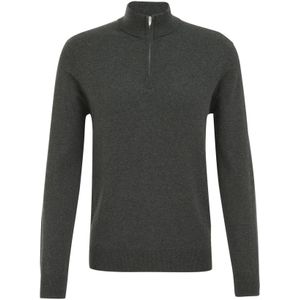 WE Fashion - Heren Trui - Slim Fit - Katoen Blend - Met Rits