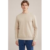WE Fashion - Regular Fit Sweater - Beige - Katoen