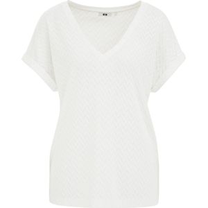 WE Fashion - Top - Wit - Korte Mouwen - V-hals