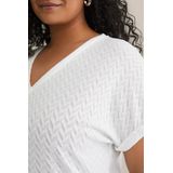 WE Fashion - Curve - T-shirt - Wit - Regular Fit