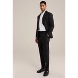 Van Gils Premium wol mix pantalon met structuur