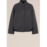 WE Fashion - Jasje - Wolmix - Mao Kraag - Lange Mouwen - Knoopsluiting - 2 Steekzakken