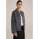 WE Fashion - Jasje - Wolmix - Mao Kraag - Lange Mouwen - Knoopsluiting - 2 Steekzakken