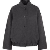 WE Fashion - Jasje - Wolmix - Mao Kraag - Lange Mouwen - Knoopsluiting - 2 Steekzakken