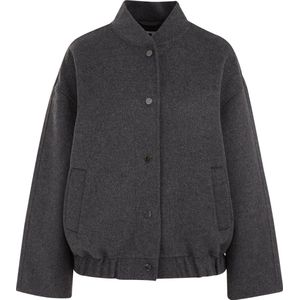 WE Fashion - Jasje - Wolmix - Mao Kraag - Lange Mouwen - Knoopsluiting - 2 Steekzakken