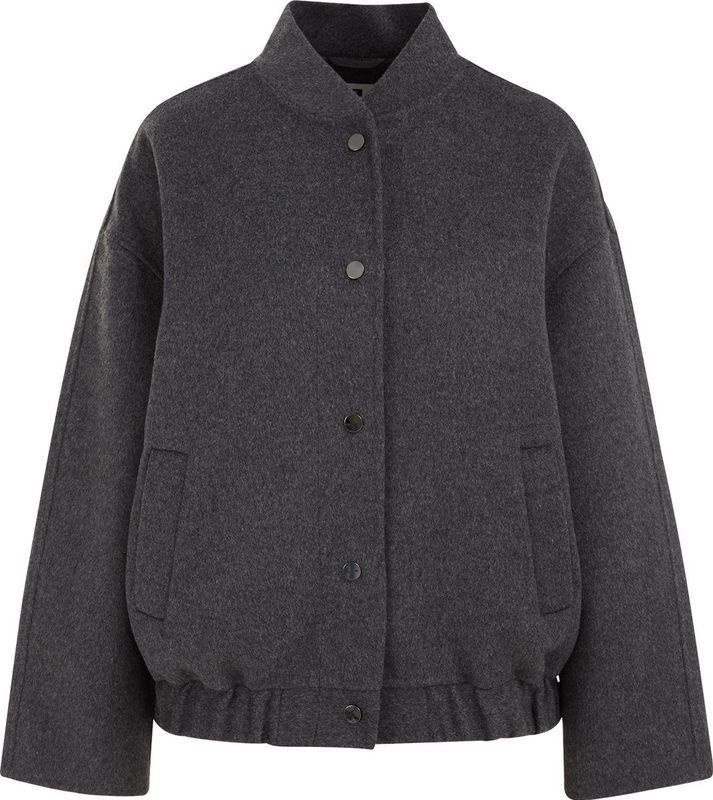 WE Fashion - Jasje - Wolmix - Mao Kraag - Lange Mouwen - Knoopsluiting - 2 Steekzakken