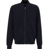 WE Fashion - Heren Bombervest - Regular Fit - Donkerblauw - Katoen