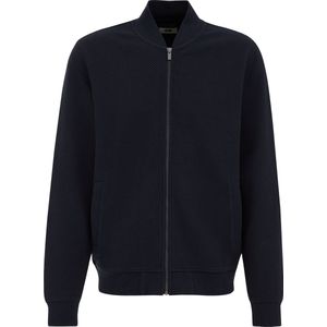 WE Fashion - Heren Bombervest - Regular Fit - Donkerblauw - Katoen