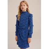 WE Fashion - Meisjes Jurk - Donkerblauw - Regular Fit