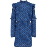 WE Fashion - Meisjes Jurk - Donkerblauw - Regular Fit