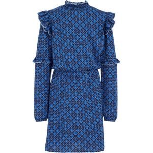WE Fashion - Meisjes Jurk - Donkerblauw - Regular Fit