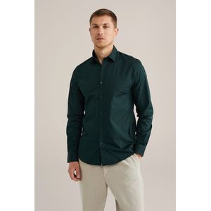 Fundamentals - Heren Overhemd - Zeegroen - Katoen - Anti-Odour - Slim Fit