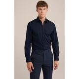 Fundamentals - Slim Fit - Overhemd - Donkerblauw - Katoen