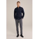 Fundamentals - Slim Fit - Overhemd - Donkerblauw - Katoen